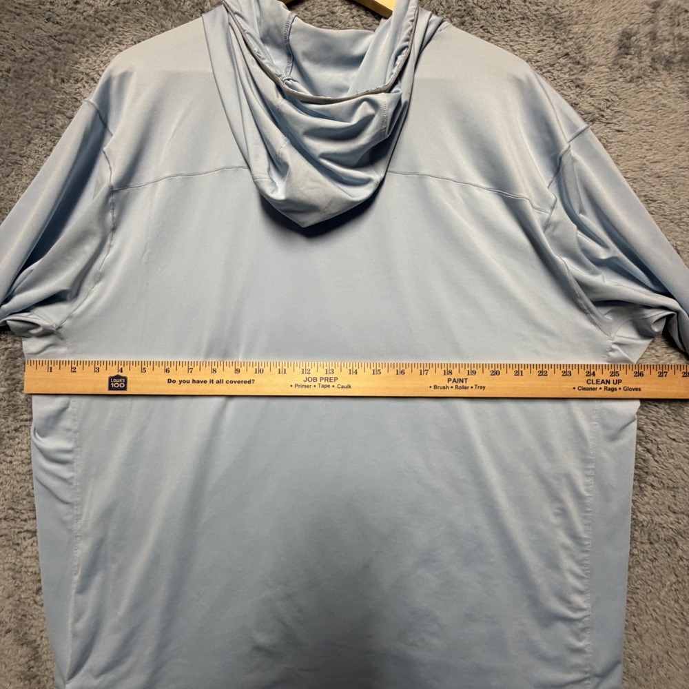 Simms Solarflex Hoodie Mens 2XL Blue Fishing UPF 50 Outdoor Lightweight Stretch - Picture 7 of 9